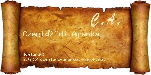 Czeglédi Aranka névjegykártya