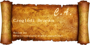 Czeglédi Aranka névjegykártya