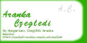aranka czegledi business card